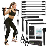 YUNZY Pilates Bar Kit with Resistance Bands